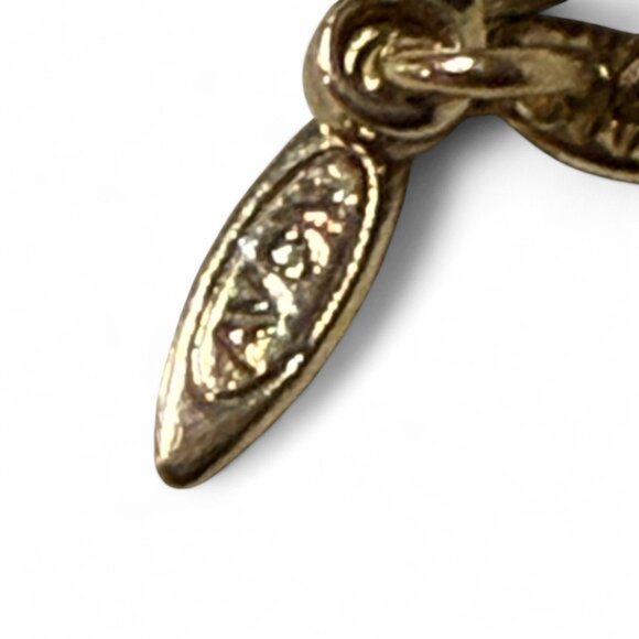 Vintage Avon Amber Glass Bead Pendant 18" Necklace Gold Tone - Picture 6 of 8